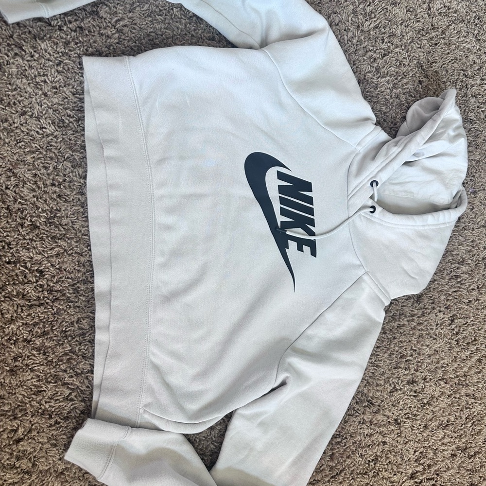 Nike Tan Hoodie with Black Logo